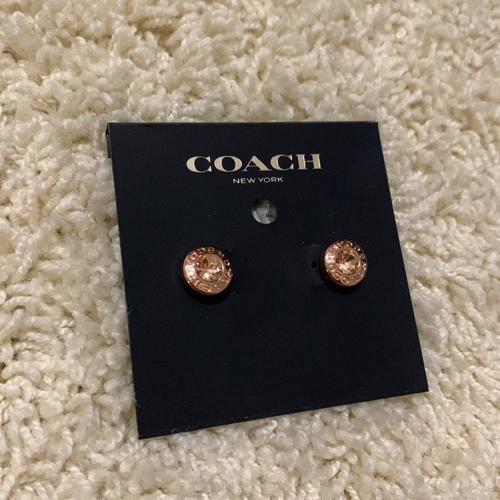 Coach Rose Gold Earrings - Picture 5 of 6